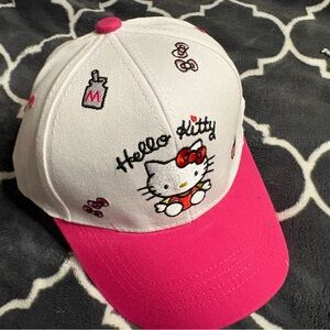 Hello Kitty Pink and White Embroidered Cap